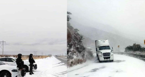 Se congelan carreteras, informan tramos cerrados
