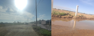 Acceso imposible a la colonia Madereira, lluvia destroza parte de la avenida Presa de la Amistad
