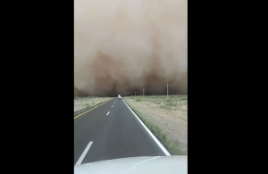 Dejan intensas tolvaneras visibilidad nula en carretera Jaurez-Chihuahua