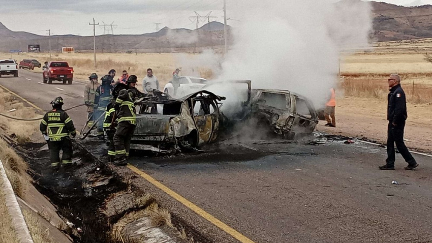 Confirman tres muertos en tragico accidente en la carretera a Chihuahua