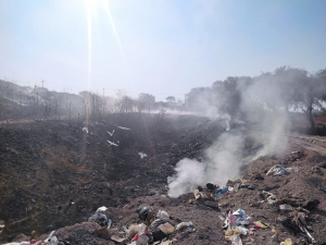 Se contamina la colonia la Ciudadela por quema en el basurero