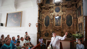 Fieles realizan eventos cristianos en semana santa